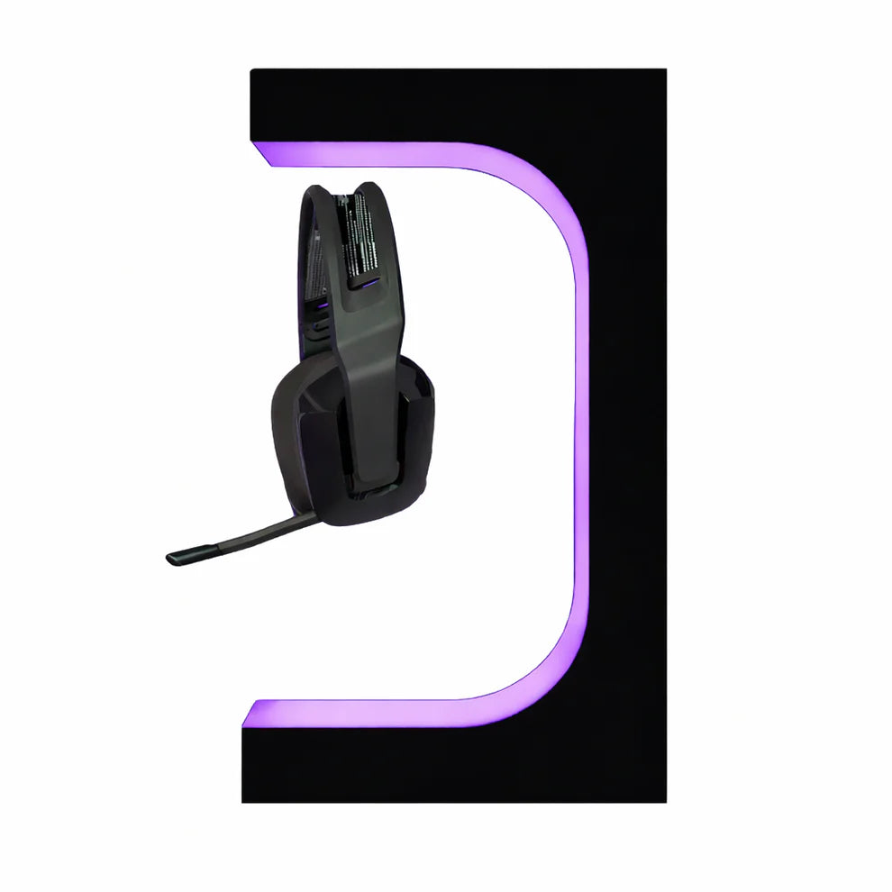 Magnetic Levitation Headset Display Stand – RGB Lighting