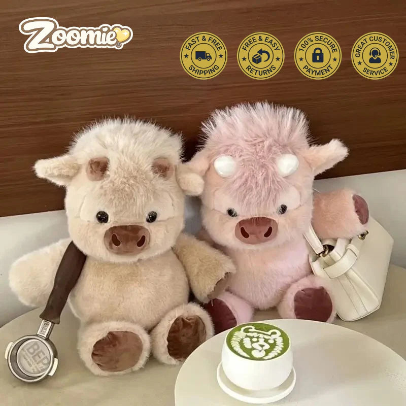 Zoomie® Running Highland Cow Plushie